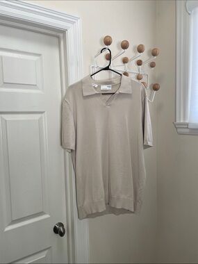 Selected Homme - Classic Old Money Polo Short Sleeve Shirt - Cream - XXL
